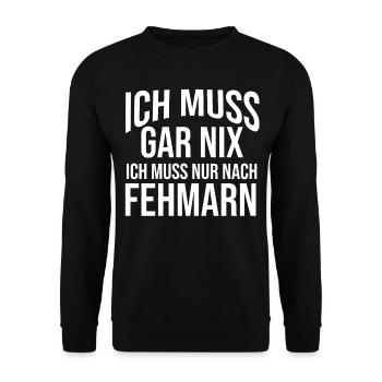 Ostsee Fehmarn - Unisex Pullover - Schwarz - Vorne - Alina (178cm) & Michal (187cm)