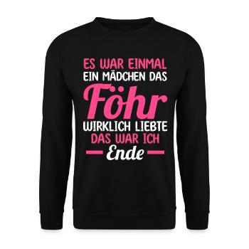 Nordsee Föhr - Unisex Pullover - Schwarz - Vorne - Alina (178cm) & Michal (187cm)