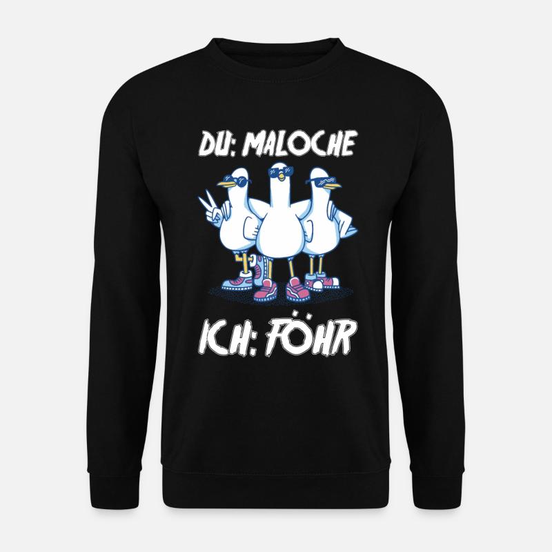 Nordsee Tauben Föhr - Unisex Pullover - Schwarz