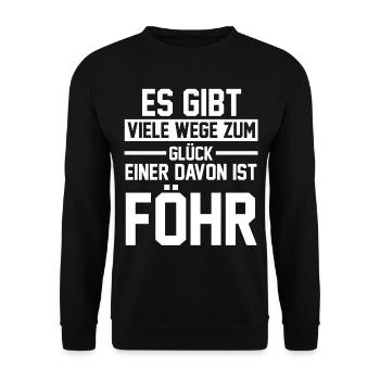 Nordsee Föhr - Unisex Pullover - Schwarz - Vorne - Alina (178cm) & Michal (187cm)