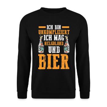 Nordsee Bier Helgoland - Unisex Pullover - Schwarz - Vorne - Alina (178cm) & Michal (187cm)