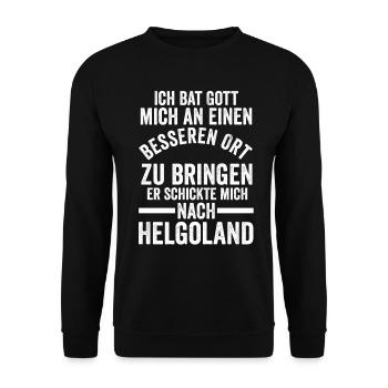 Nordsee Helgoland - Unisex Pullover - Schwarz - Vorne - Alina (178cm) & Michal (187cm)