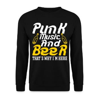 Punk Music - Unisex Sweatshirt - black - Front - Alina (178cm) & Michal (187cm)