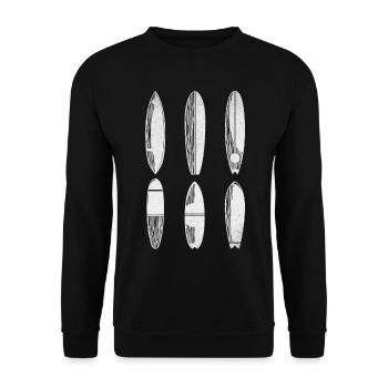 Surfboard Surfing - Water Surfer Surfing Surfboard - Unisex Pullover - Schwarz - Vorne - Alina (178cm) & Michal (187cm)