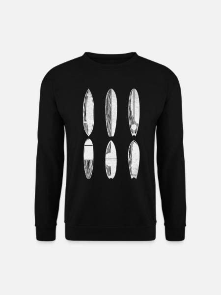 Surfboard Surfing - Water Surfer Surfing Surfboard - Unisex Pullover - Schwarz