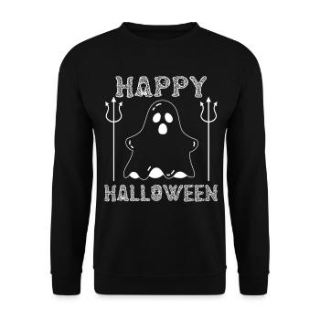 Happy Halloween - jour de Halloween - Sweat-shirt Unisexe - noir - Devant - Alina (178cm) & Michal (187cm)