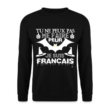 Happy Halloween - jour de Halloween - Sweat-shirt Unisexe - noir - Devant - Alina (178cm) & Michal (187cm)