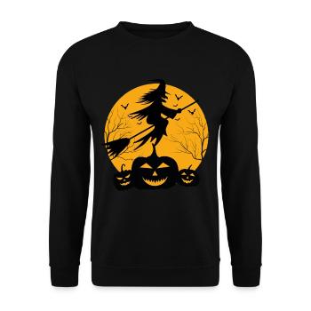 Happy Halloween - jour de Halloween - Sweat-shirt Unisexe - noir - Devant - Alina (178cm) & Michal (187cm)
