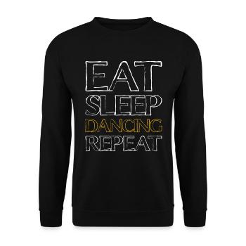 Manger sleep dancing - Sweat-shirt Unisexe - noir - Devant - Alina (178cm) & Michal (187cm)