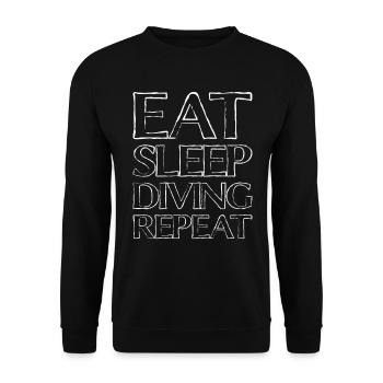 Manger De la plongée dans le sommeil - Sweat-shirt Unisexe - noir - Devant - Alina (178cm) & Michal (187cm)