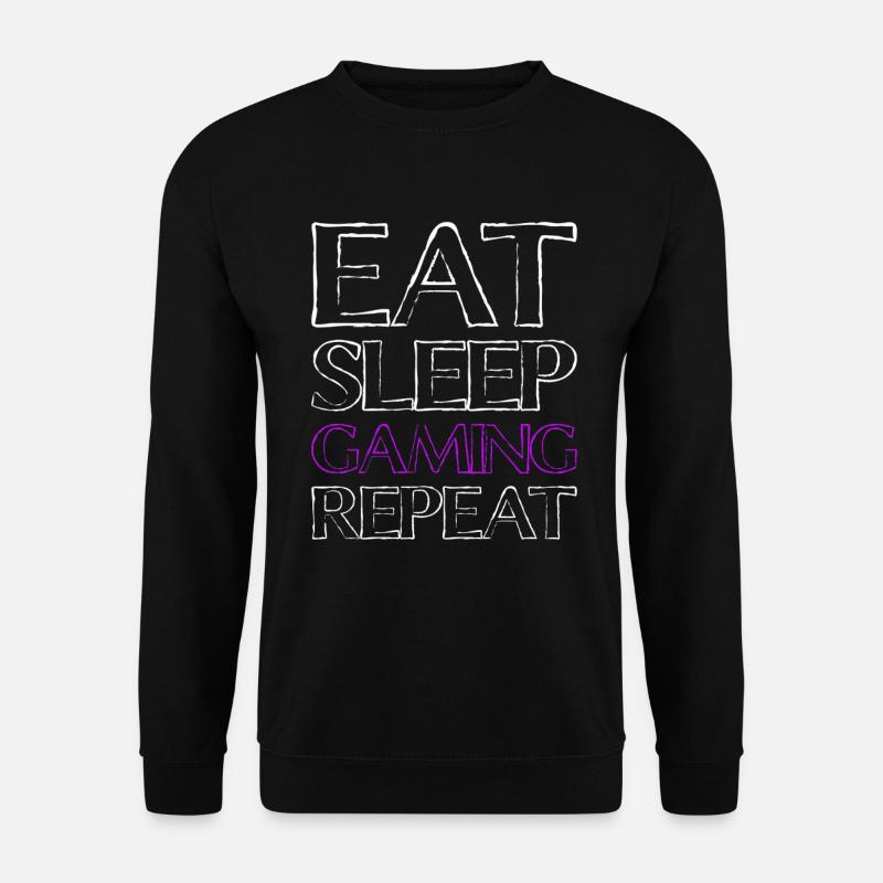 Essen Schlafen Zocken - Unisex Pullover - Schwarz