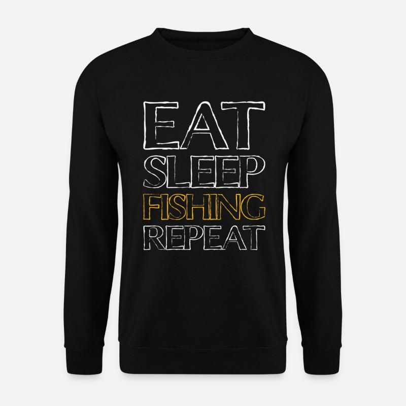 Nourriture Sommeil Pêche - Sweat-shirt Unisexe - noir