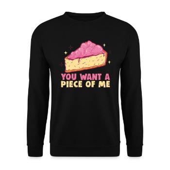 Kekse und Kuchen Backen Bäckerin oder Hobbybäcker - Unisex Pullover - Schwarz - Vorne - Alina (178cm) & Michal (187cm)