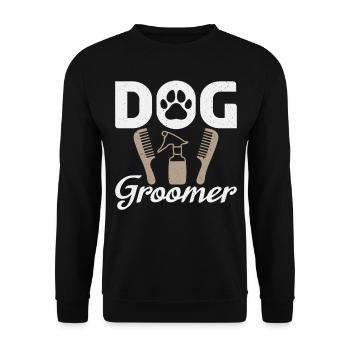 Chemise de toiletteur professionnel pour chien pour hommes Funnier - Sweat-shirt Unisexe - noir - Devant - Alina (178cm) & Michal (187cm)