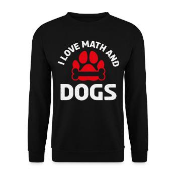 J’adore les maths et la chemise de chien - Sweat-shirt Unisexe - noir - Devant - Alina (178cm) & Michal (187cm)