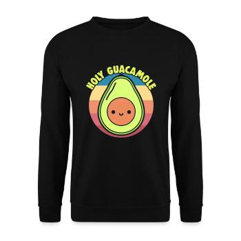 Avocado design for vegetarians and vegans - Unisex Sweatshirt - black - Front - Alina (178cm) & Michal (187cm)