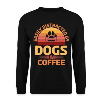 Drôle de chien Lover Chemise Légère de Chiens - Sweat-shirt Unisexe - noir - Devant - Alina (178cm) & Michal (187cm)