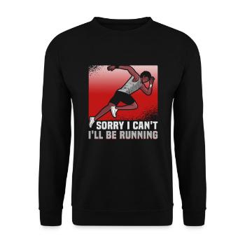 Running Marathon Runner Running - Unisex Sweatshirt - black - Front - Alina (178cm) & Michal (187cm)