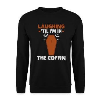 Halloween design für die Halloween Party - Unisex Pullover - Schwarz - Vorne - Alina (178cm) & Michal (187cm)