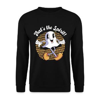 Ghost Spirit Hilarious Cute Friends Pun - Unisex Sweatshirt - black - Front - Alina (178cm) & Michal (187cm)