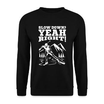 Cross-country biathlon cross-country skiers - Unisex Sweatshirt - black - Front - Alina (178cm) & Michal (187cm)