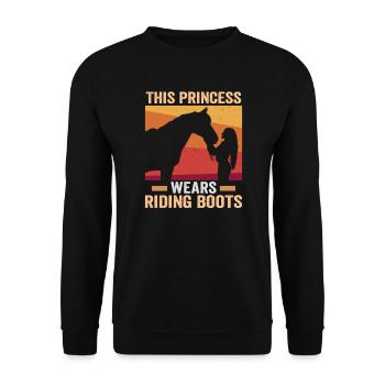 Design équestre et équestre pour les amoureux des chevaux - Sweat-shirt Unisexe - noir - Devant - Alina (178cm) & Michal (187cm)