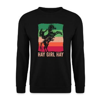Design équestre et équestre pour les amoureux des chevaux - Sweat-shirt Unisexe - noir - Devant - Alina (178cm) & Michal (187cm)