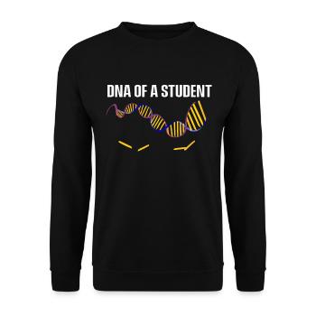 L’ADN des étudiants Français les amateurs de frites - Sweat-shirt Unisexe - noir - Devant - Alina (178cm) & Michal (187cm)