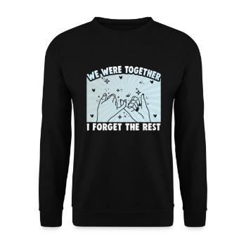 Cadeau d’amitié pour bon ami - Sweat-shirt Unisexe - noir - Devant - Alina (178cm) & Michal (187cm)