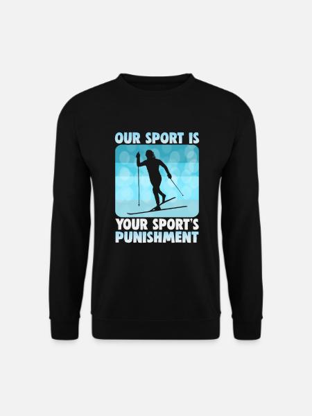 Langläufer Biathlon Skilangläufer - Unisex Pullover - Schwarz