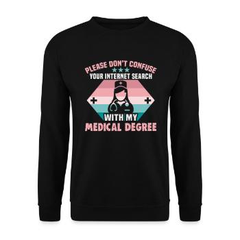 Pflegerin Pflegefachfrau Krankenschwester - Unisex Pullover - Schwarz - Vorne - Alina (178cm) & Michal (187cm)
