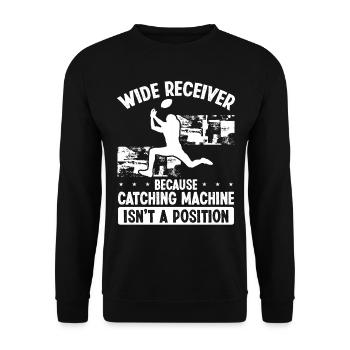 Wide Receiver Pass Catching Machine Football Team - Unisex Sweatshirt - black - Front - Alina (178cm) & Michal (187cm)