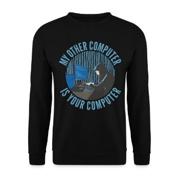 Other computer cyber security expert, The - Unisex Sweatshirt - black - Front - Alina (178cm) & Michal (187cm)