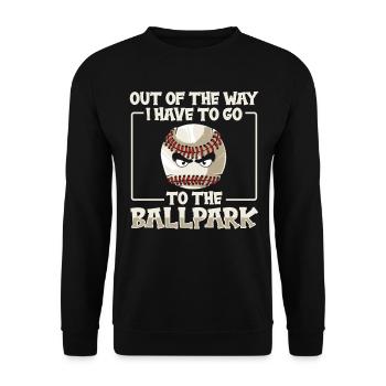 I Have To Go To The Ballpark Baseball - Unisex Sweatshirt - black - Front - Alina (178cm) & Michal (187cm)