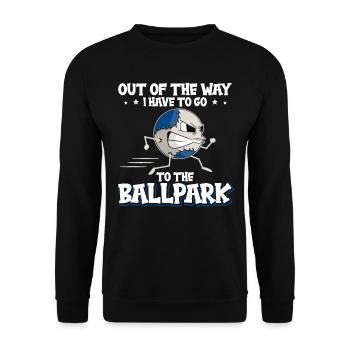 I Have To Go To The Ballpark Baseball - Unisex Sweatshirt - black - Front - Alina (178cm) & Michal (187cm)