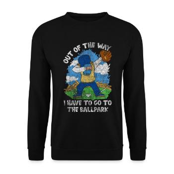 I Have To Go To The Ballpark Baseball - Unisex Sweatshirt - black - Front - Alina (178cm) & Michal (187cm)