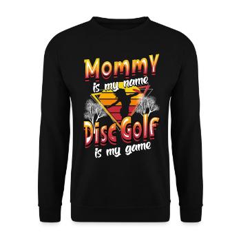 Maman est mon nom Disc Golf est mon jeu pour maman - Sweat-shirt Unisexe - noir - Devant - Alina (178cm) & Michal (187cm)