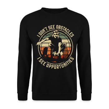 Parkour Free Running Traceur - Unisex Sweatshirt - black - Front - Alina (178cm) & Michal (187cm)