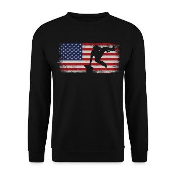 Parkour Free Running Traceur - Unisex Sweatshirt - black - Front - Alina (178cm) & Michal (187cm)