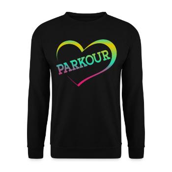 Parkour Free Running Traceur Girl - Unisex Sweatshirt - black - Front - Alina (178cm) & Michal (187cm)