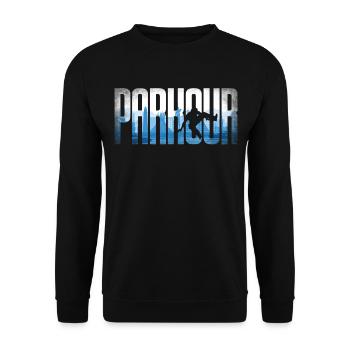 Parkour Free Running Traceur - Unisex Sweatshirt - black - Front - Alina (178cm) & Michal (187cm)