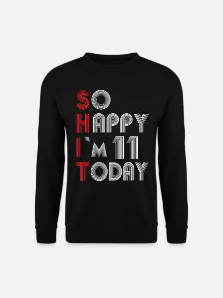 11 Geburtstag - Unisex Pullover - Schwarz