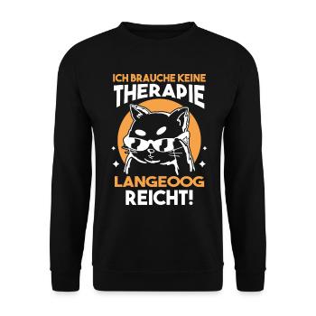 Nordsee Langeoog - Unisex Pullover - Schwarz - Vorne - Alina (178cm) & Michal (187cm)
