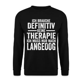 Nordsee Langeoog - Unisex Pullover - Schwarz - Vorne - Alina (178cm) & Michal (187cm)