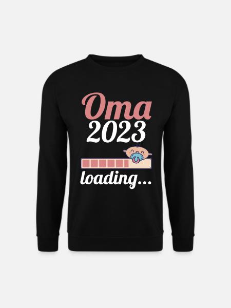 Großmutter 2023 Schwanger Werdende Oma - Unisex Pullover - Schwarz
