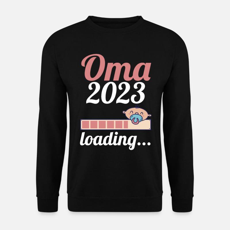 Großmutter 2023 Schwanger Werdende Oma - Unisex Pullover - Schwarz