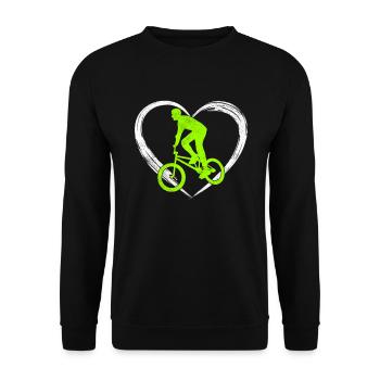bmx amour - Sweat-shirt Unisexe - noir - Devant - Alina (178cm) & Michal (187cm)
