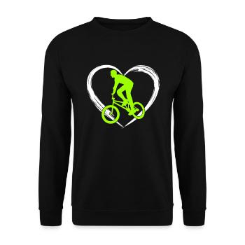 bmx amour - Sweat-shirt Unisexe - noir - Devant - Alina (178cm) & Michal (187cm)