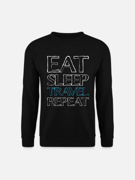 Eating Sleep Travel - Unisex Sweatshirt - black