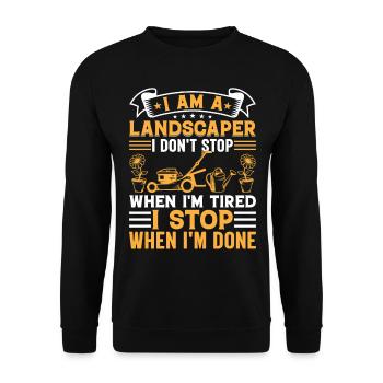 Landscaping Gardener Gardening Plant Garden Landsc - Unisex Sweatshirt - black - Front - Alina (178cm) & Michal (187cm)